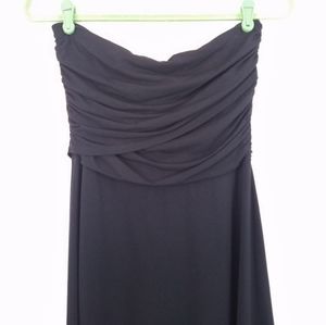 Ann Taylor Strapless Ruched Knit Dress